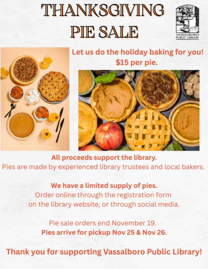 Thanksgiving Pie Sale