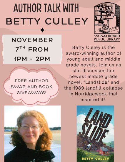 Betty Culley Author Talk