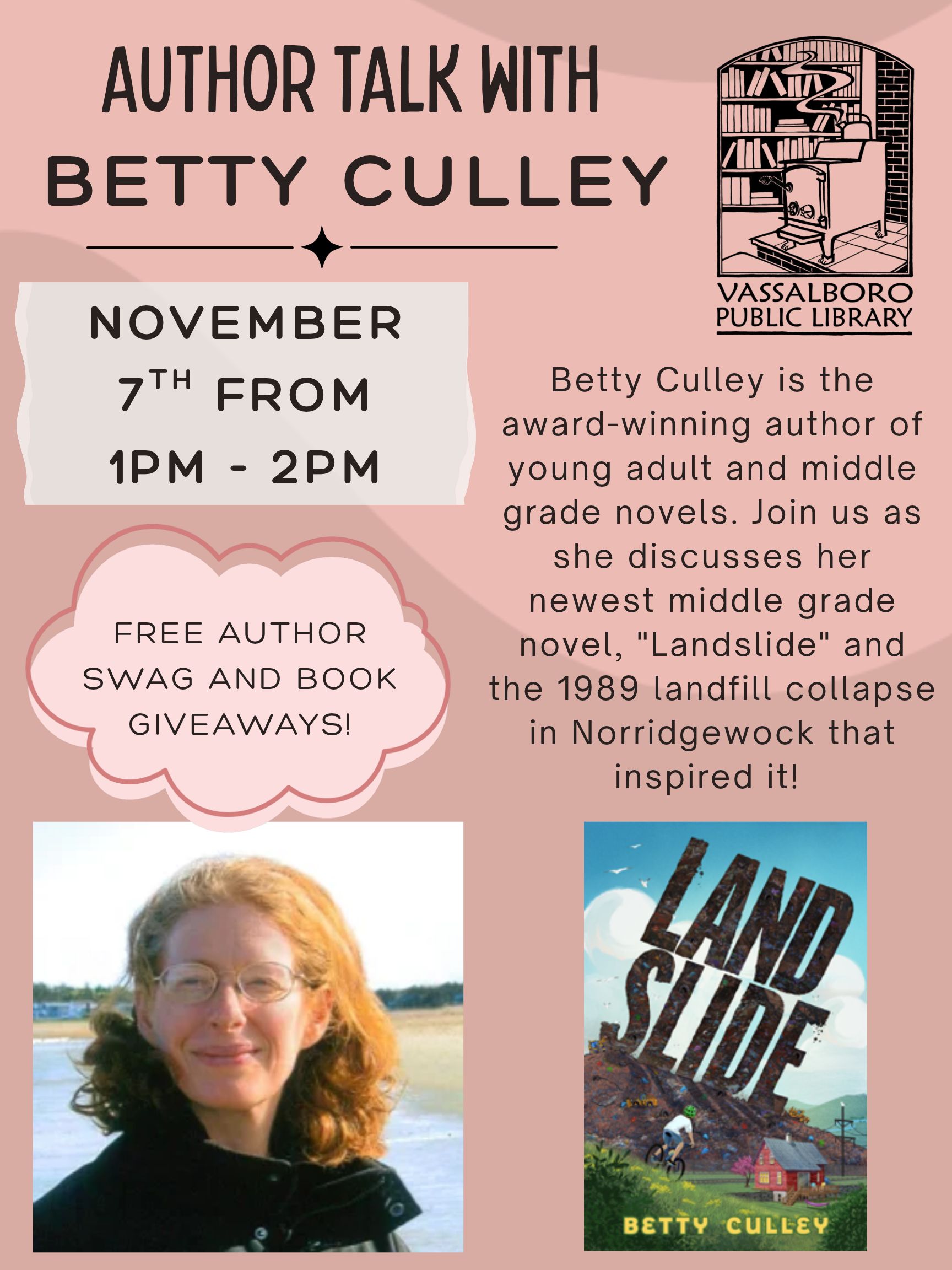 Betty Culley Author Talk